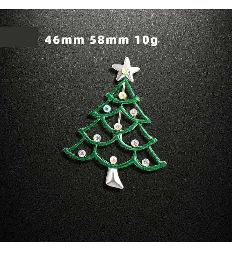 🌟 Snowman Tree Corsage Diamond Christmas Brooch 🌟
