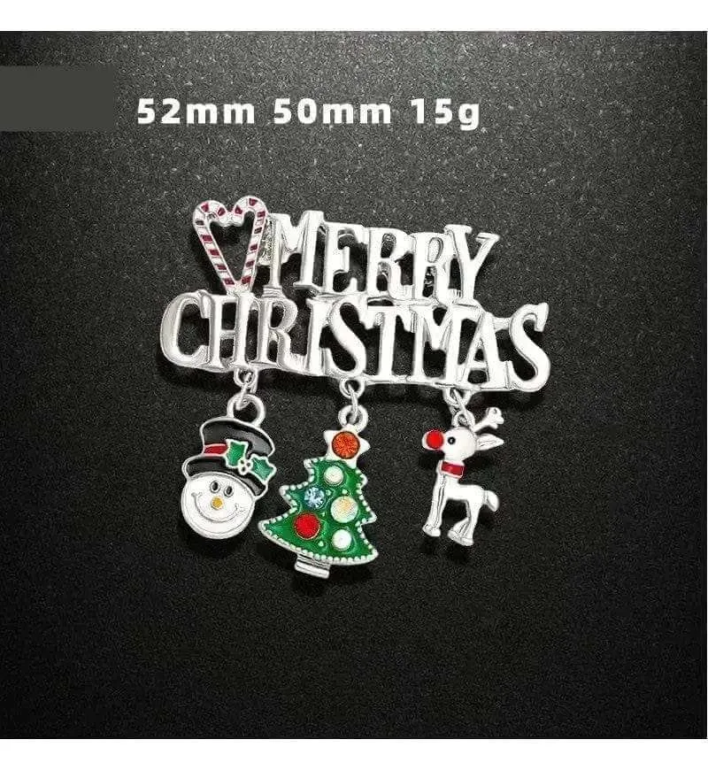 🌟 Snowman Tree Corsage Diamond Christmas Brooch 🌟
