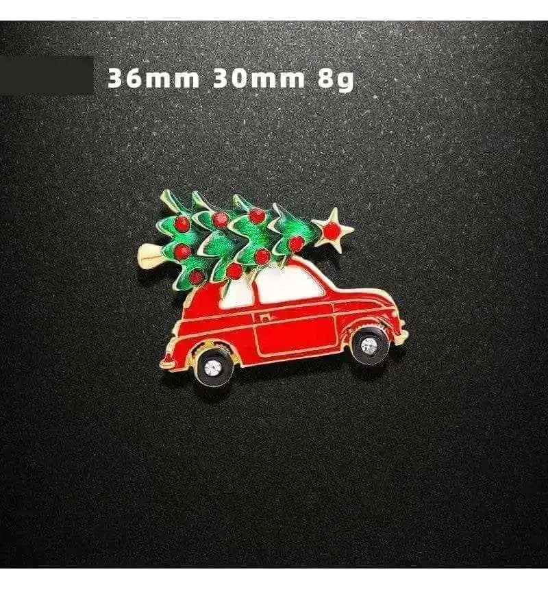 🌟 Snowman Tree Corsage Diamond Christmas Brooch 🌟