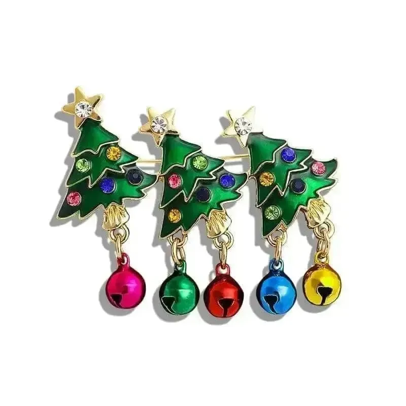 🌟 Snowman Tree Corsage Diamond Christmas Brooch 🌟