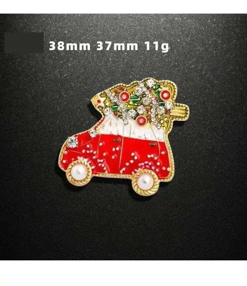 🌟 Snowman Tree Corsage Diamond Christmas Brooch 🌟