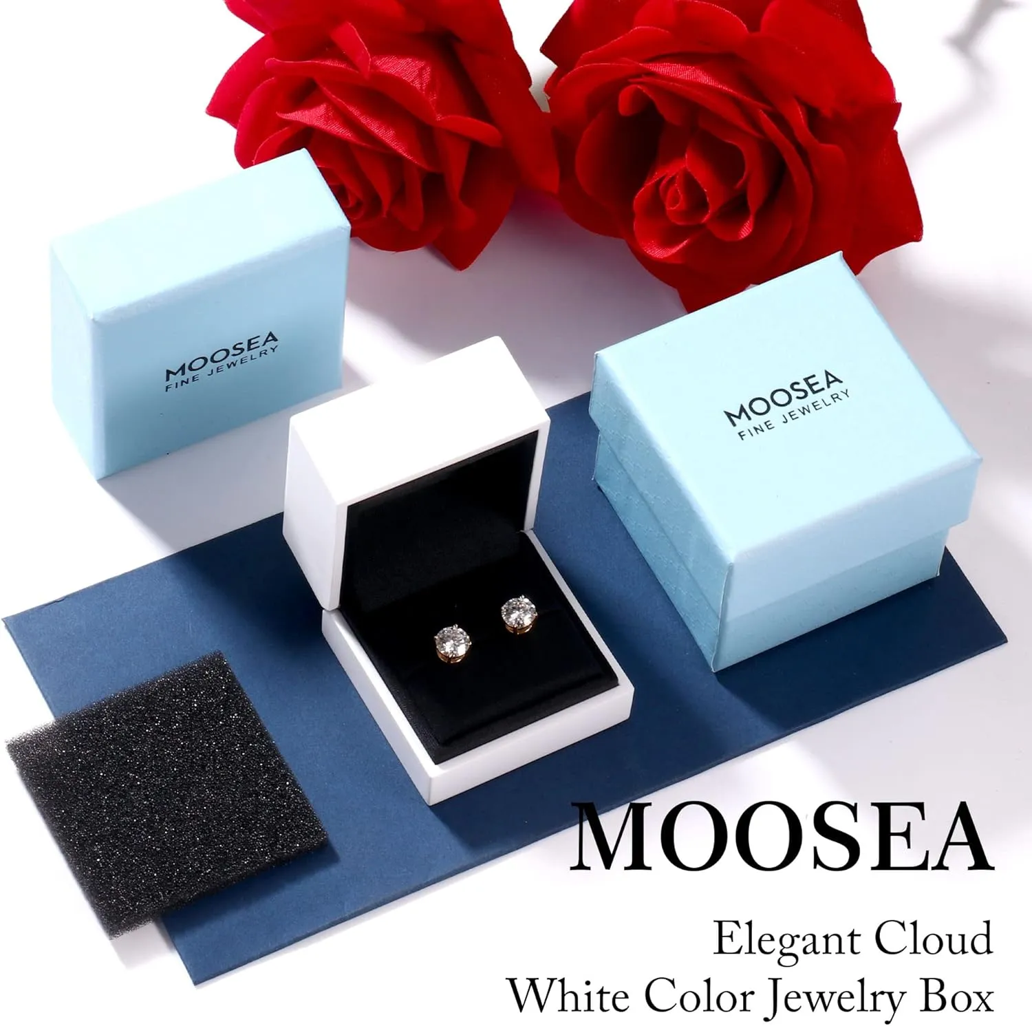 0.2-4ct Moissanite Screw Back Earrings, Round D Color VVS1 Clarity Conflict Free Lab Created Moissanite Stud Earrings 14K White Yellow Rose Gold Vermeil for Women & Men Gift
