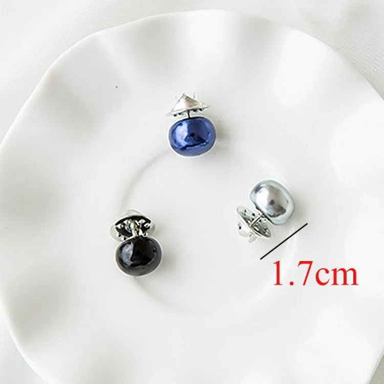 10 PCS Versatile Pearl Stud Buckle Anti-light Collar Buttonigan Shawl Pin Needle Diy Scarf Collar Pin Brooch Pin, Black, Red, Champagne, Sliver, White, Purple, Random Color