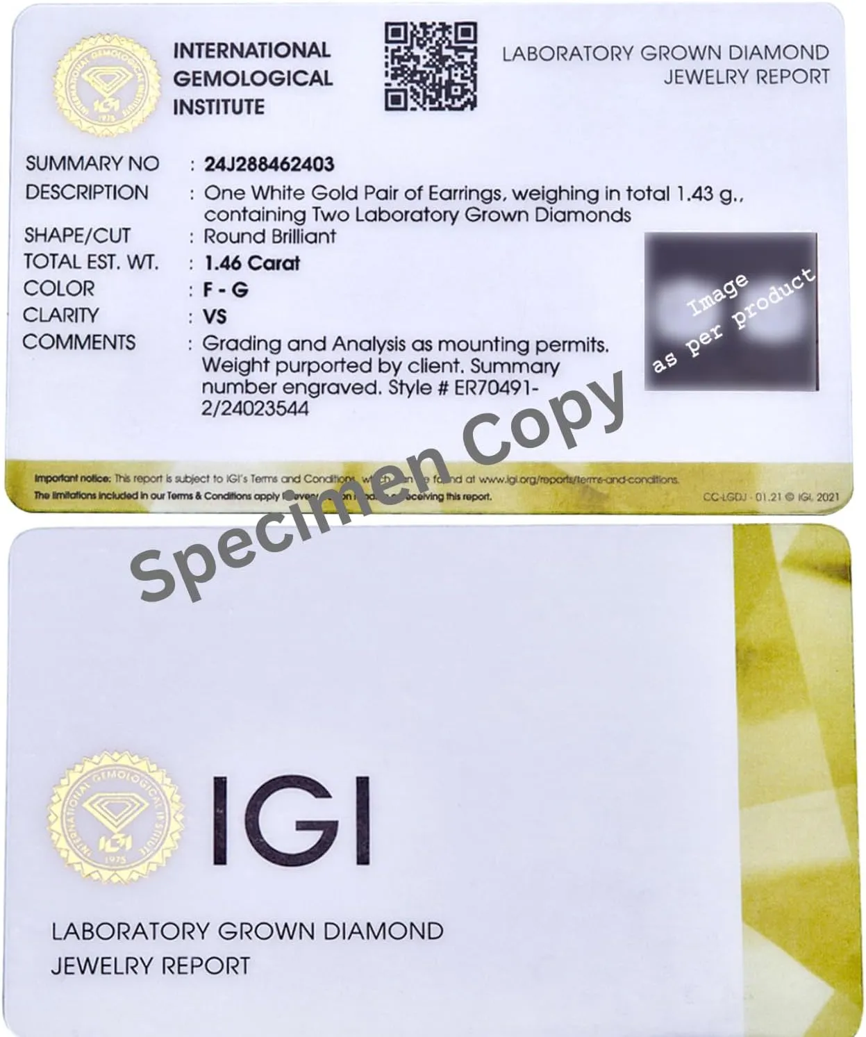1/2 Ct - 1.00 Ct Round Cut 14K White or Yellow Gold IGI Certified Lab Grown Diamond Solitaire Pendant Necklace for Women's |18 Inch 14kt Gold Cable Chain (Clarity: VS, Color; FG)