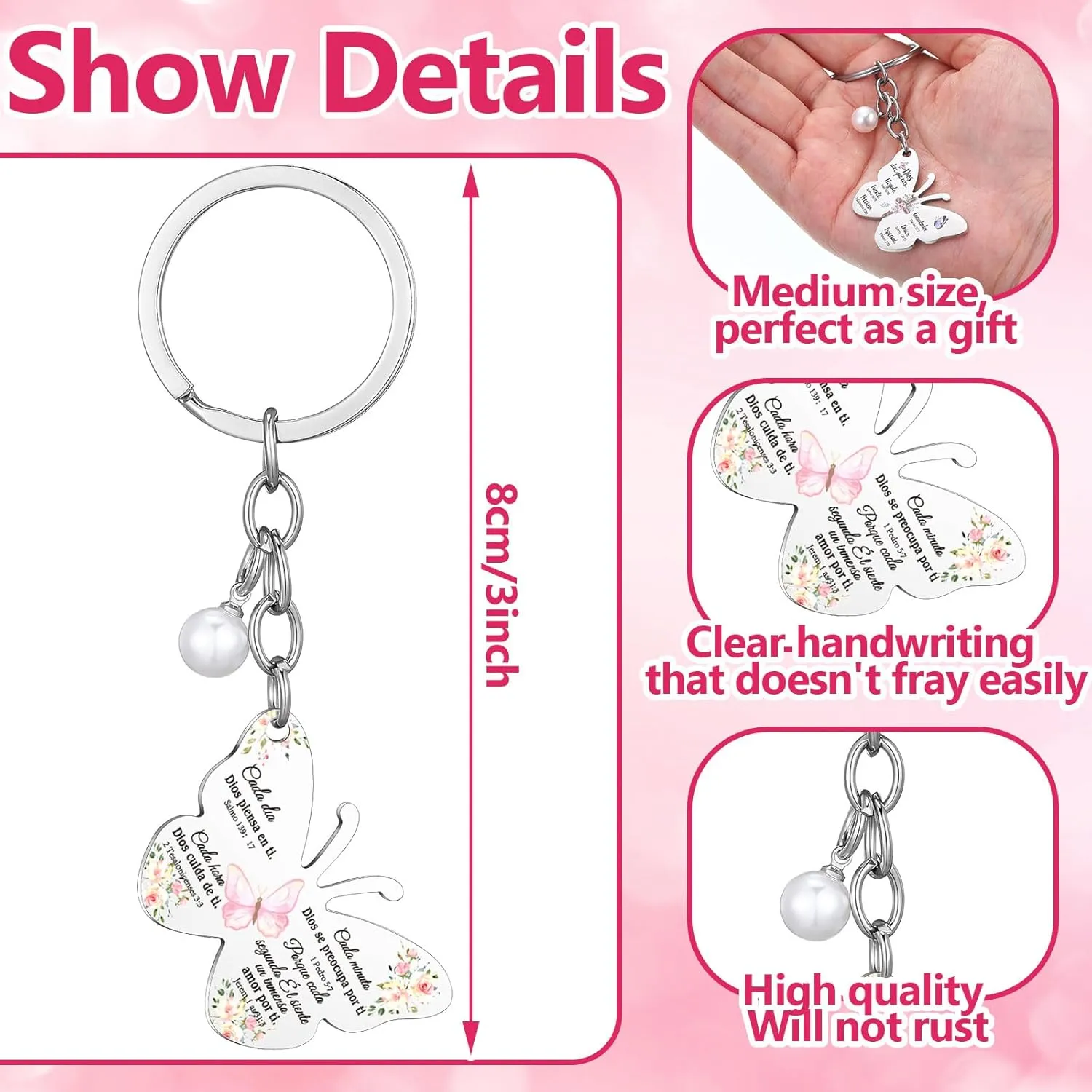 12 Pcs Christian Keychain Gift for Women Bulk Religious Scripture Inspirational Bible Verse Prayers Church Birthday Gift