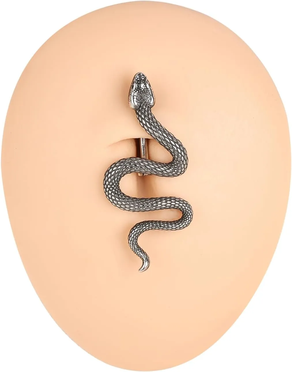 14G Surgical Stainless Steel Dangle Belly Button Rings for Women Belly Ring Dangling Piercing Jewelry CZ Snake lizard Skull Spider bat Halloween Party Punk Rock