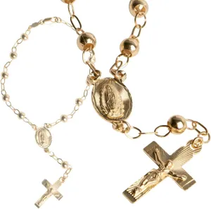 14k Gold Virgen Guadalupe Rosary bracelet, Christ Gold denary, Decennary bracelet virgin Mary mini rosary cuff