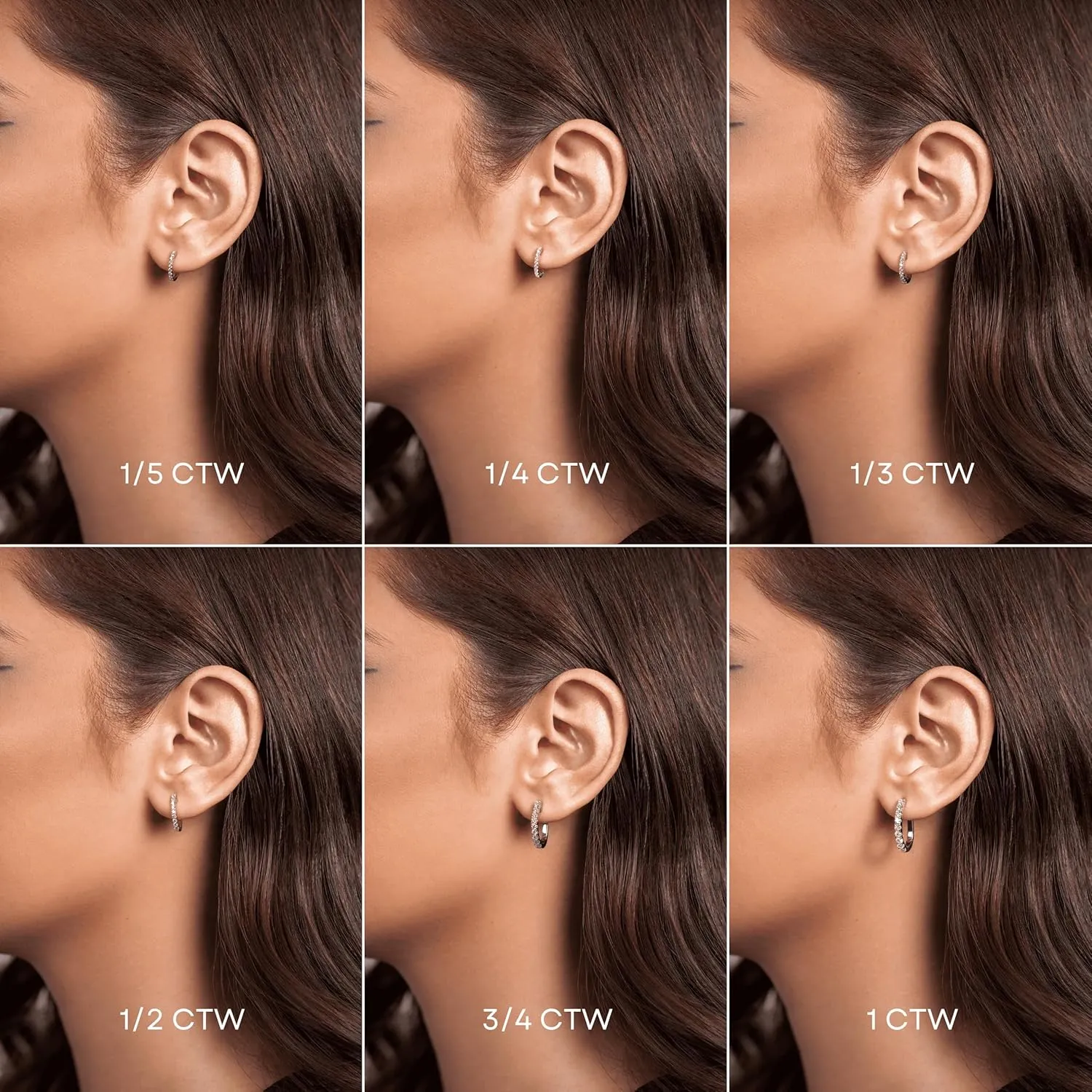 1/5 to 3/4 Carat Diamond Huggie Hoop Earrings for Women in 14k White or Yellow Gold (F-G, SI2-I1, cttw) with Hinge and Notched Post by Privosa Fine Jewelry