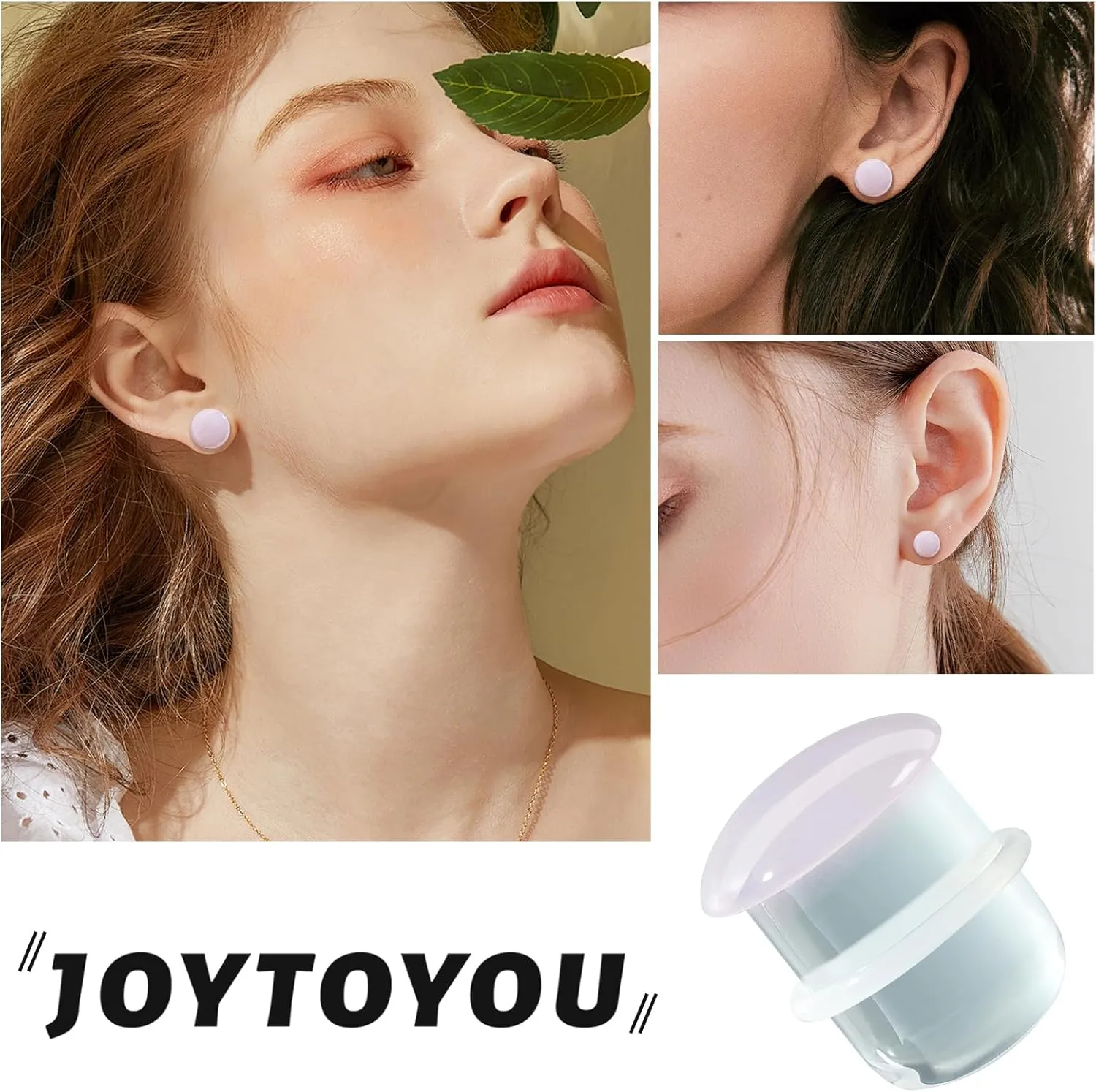2 Pairs Ear Plugs Glass Expanders with O-Rings - Single Flare Ear Tunnel Expanders Stretching Gauge, Body Piercing Jewelry Colorful 4G-5/8 5MM-16MM