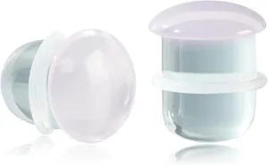 2 Pairs Ear Plugs Glass Expanders with O-Rings - Single Flare Ear Tunnel Expanders Stretching Gauge, Body Piercing Jewelry Colorful 4G-5/8 5MM-16MM