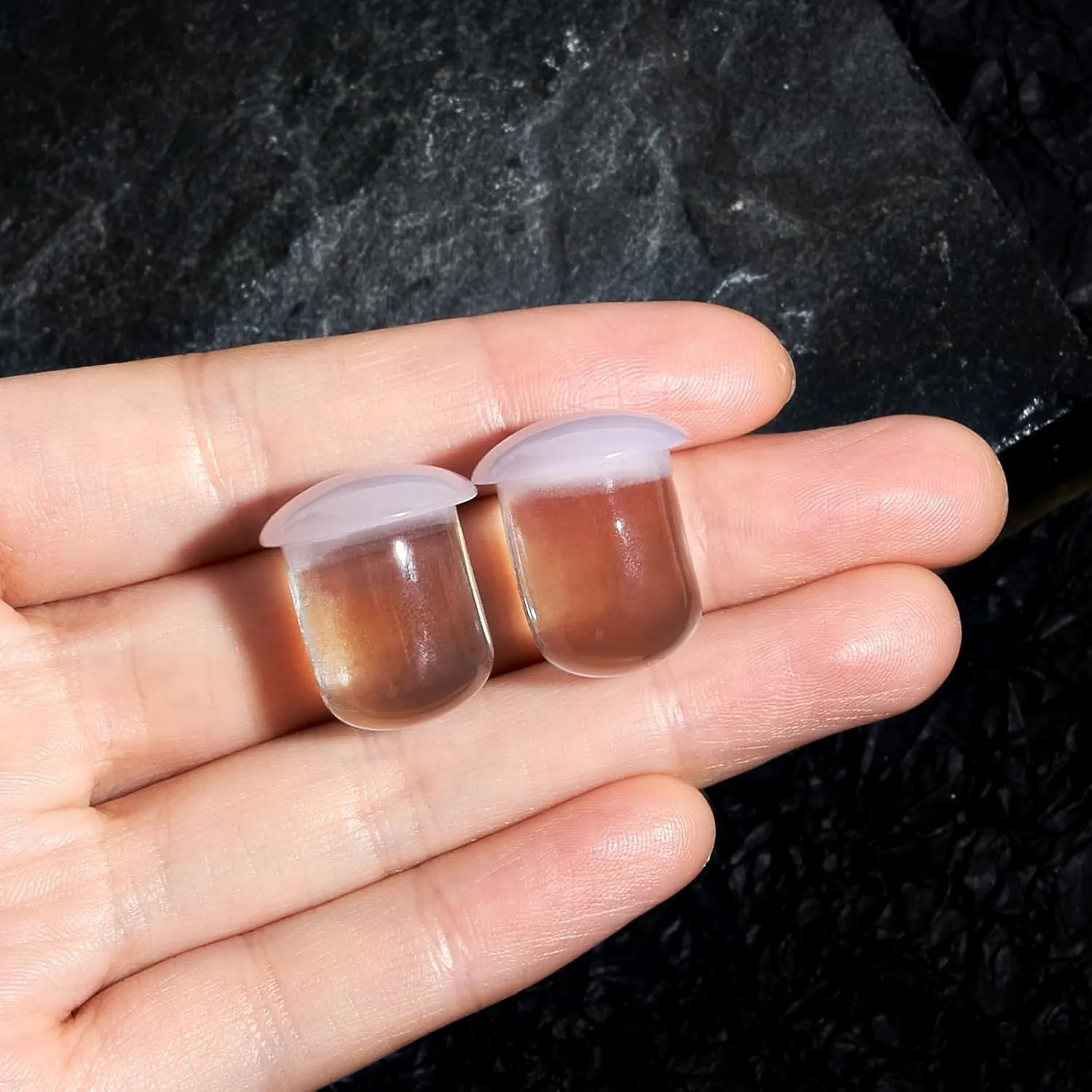 2 Pairs Ear Plugs Glass Expanders with O-Rings - Single Flare Ear Tunnel Expanders Stretching Gauge, Body Piercing Jewelry Colorful 4G-5/8 5MM-16MM