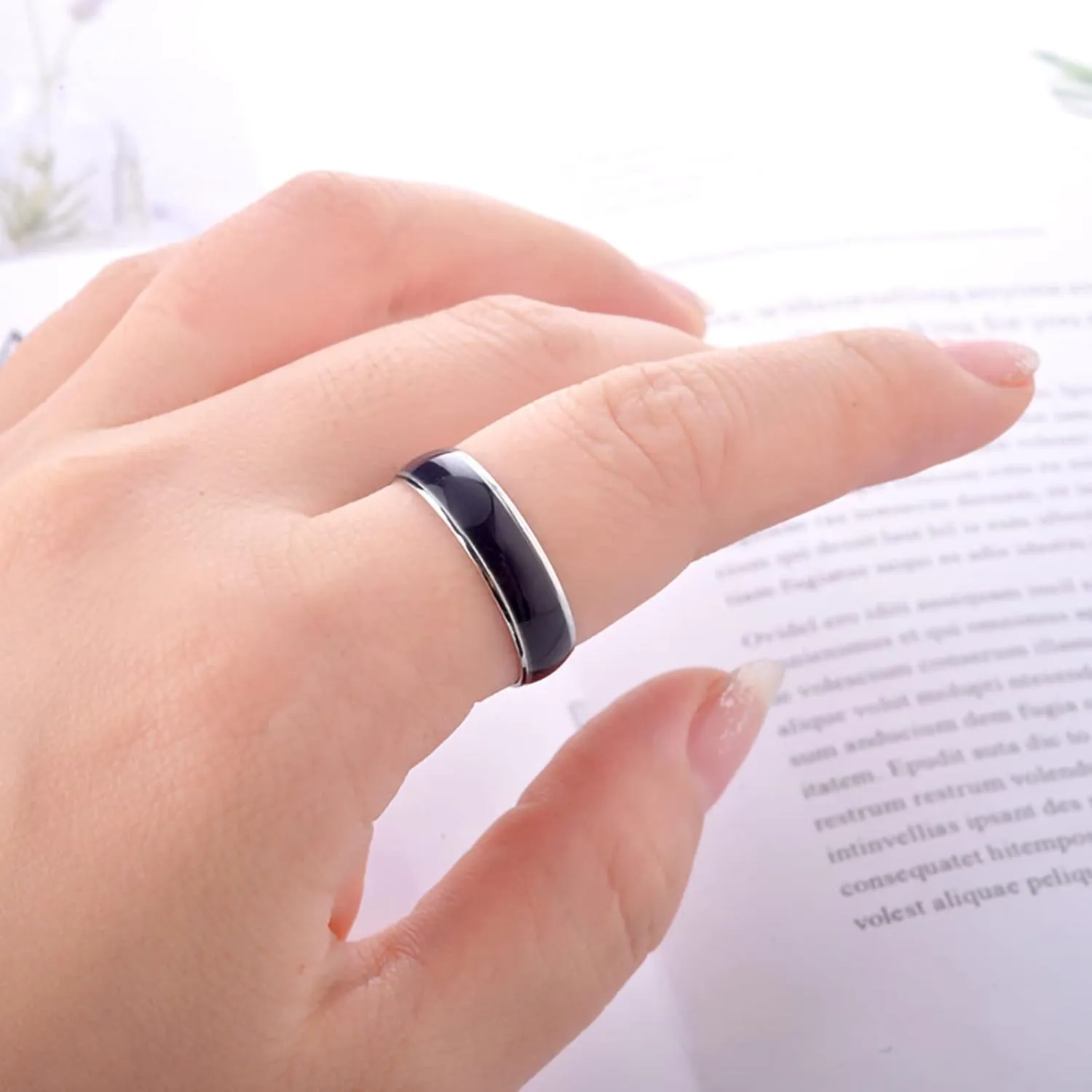 2 Pcs Mood Rings for Kids Men Women With Color Mood Chart Stainless Steel Band Mood Jewelry