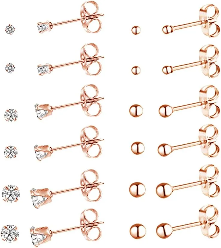 20g Tiny Round Clear Cubic Zirconia Ball CZ Cartilage Stud Earrings For Women Mens Stainless Steel Small Mini Tragus Studs Hypoallergenic Huggie Piercing Jewelry Sets Gifts 2mm 3mm 4mm