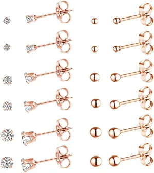 20g Tiny Round Clear Cubic Zirconia Ball CZ Cartilage Stud Earrings For Women Mens Stainless Steel Small Mini Tragus Studs Hypoallergenic Huggie Piercing Jewelry Sets Gifts 2mm 3mm 4mm