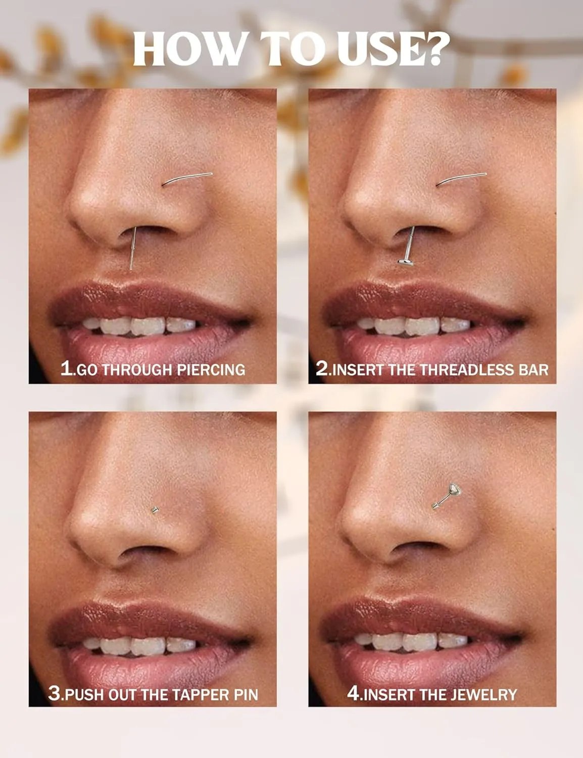20G/18G Flat Back Earrings Stud - Hypoallergenic Earrings for Women - 316L Surgical Stainless Steel Tragus Cartilage Lip Medusa Piercing Jewelry - Threadless Nose Stud for Women Men