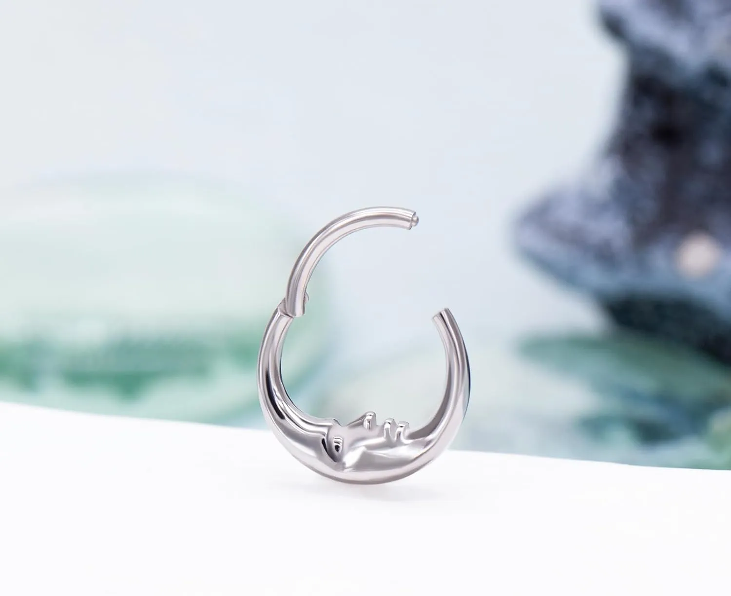 316L Stainless Steel Septum Rings, Segment Nose Rings for Women Men, Cartilage Clicker Earrings Hoop for Helix, Rook, Daith, Tragus Piercing Jewelry