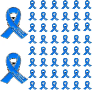 50 Pcs Memorial Ribbon Pins Funeral Metal Pins Forever In Our Hearts For Funeral Mourning Event
