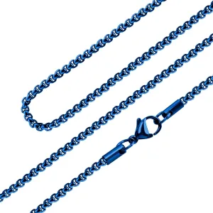 555Jewelry 2.5mm Stainless Steel Box Chain Necklace for Men & Women, 16-28 Inch