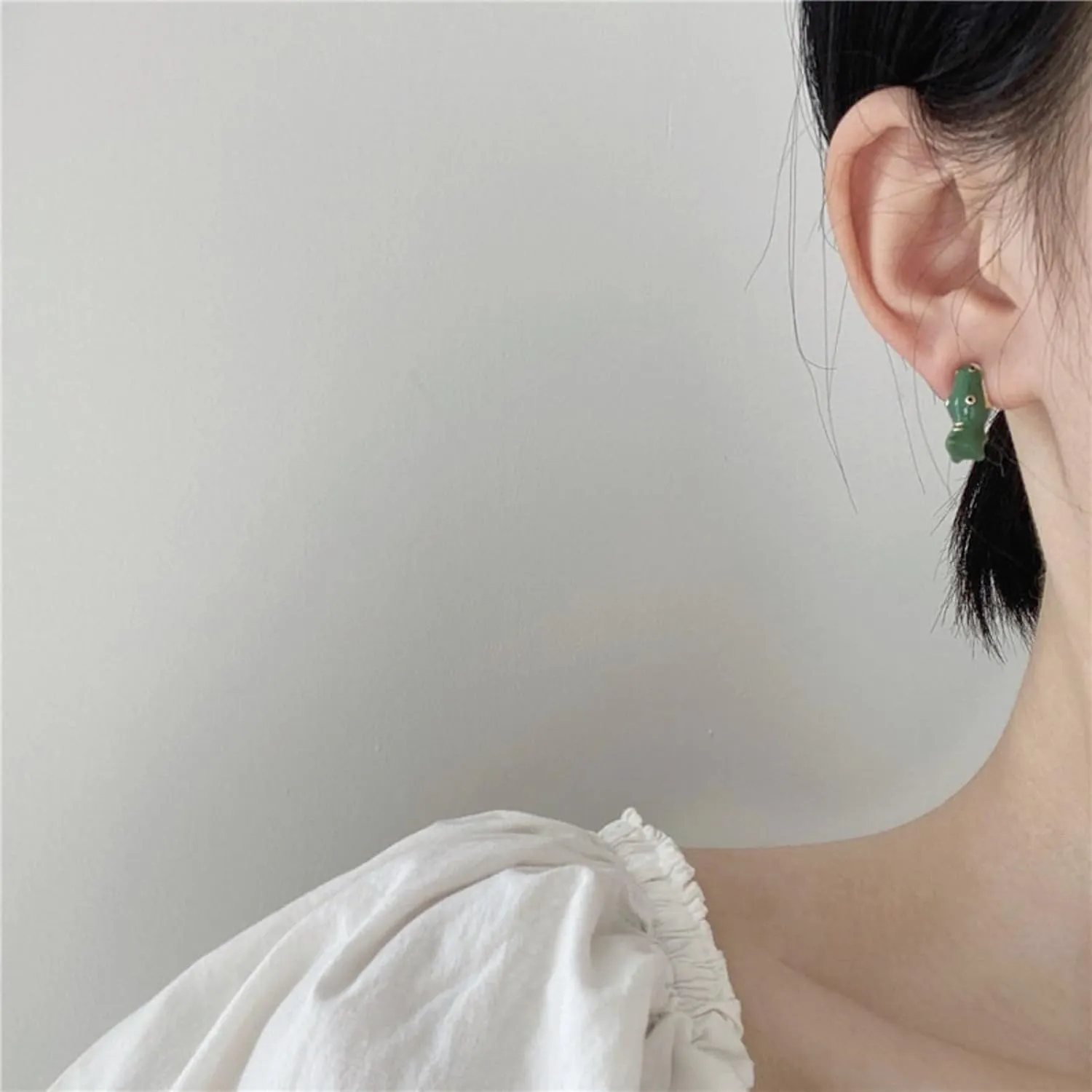6 Pairs Cute Animal Bite Earrings for Women Dinosaur Hot Balloon Dog Stud Earrings 3D Polymer Clay Earrings Handmade Cartoon Small Animal Earrings Set Animal Biting Earrings Jewelry