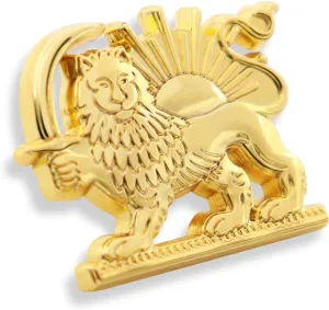 6/12/50/Pcs Persia Iran Flag Lapel pins Bulk Metal Old Persian Iranian Lion Sun and Crown pin Souvenir Series Gifts