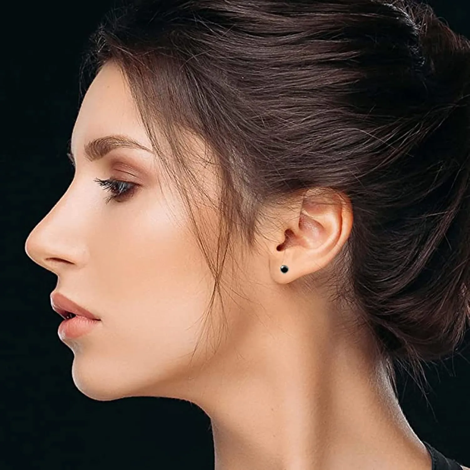 8 Pairs Anti Allergy Plastic Earrings for Sensitive Ears, Include 8 Pairs Silicone Soft earring backs, Plastic Post Earrings for Women, Birthstone Cubic Zirconia Stud Earrings Kit 2mm 3mm 4mm 5mm in one Set