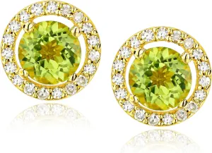 925 Sterling Silver Birthstone Stud Earrings for Women Men, Oval/Round/Sqaure/Octagon Cut Created Sapphire/Amethyst/Emerald/Ruby/Peridot/Opal Solitaire Diamond Halo Earrings