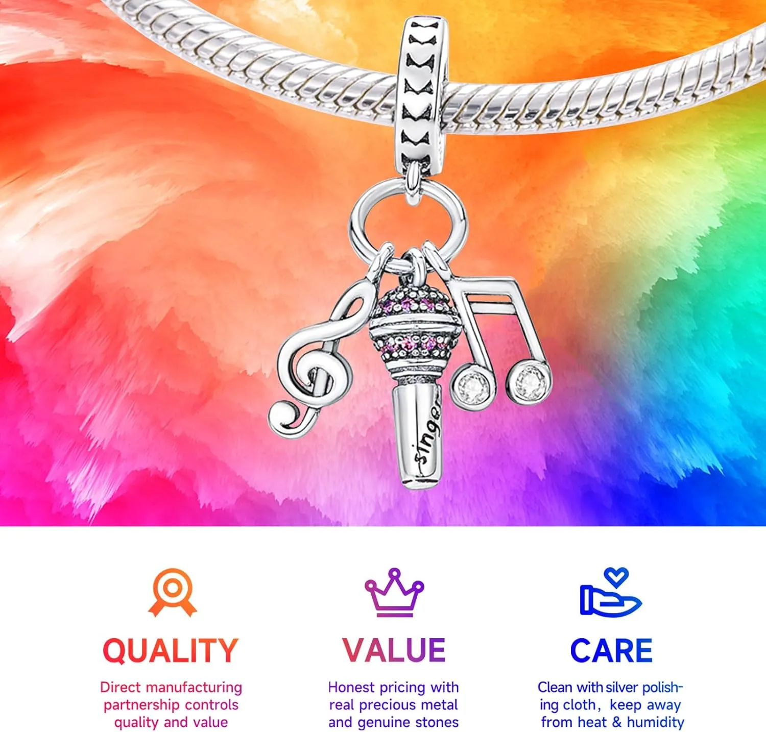 925 Sterling Silver Charms Beads for Bracelets Necklaces, Airplane Passport Sister Heart Coffee Music Book Travel Pendant, Pink Color Cute Animal Jewelry Graduation Birth Gifts for Women Men