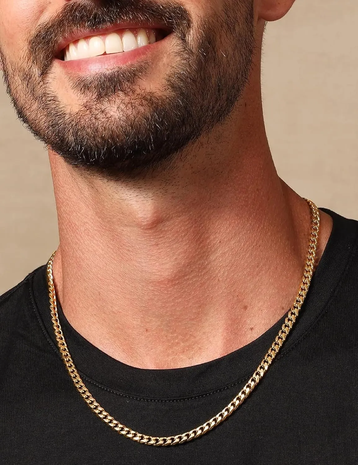 925 Sterling Silver Cuban Chain Lobster Clasp 3mm 4mm 5mm 18K Gold Cuban Link Curb Chain Necklace for Women Men Diamond Cut 16-30 Inches