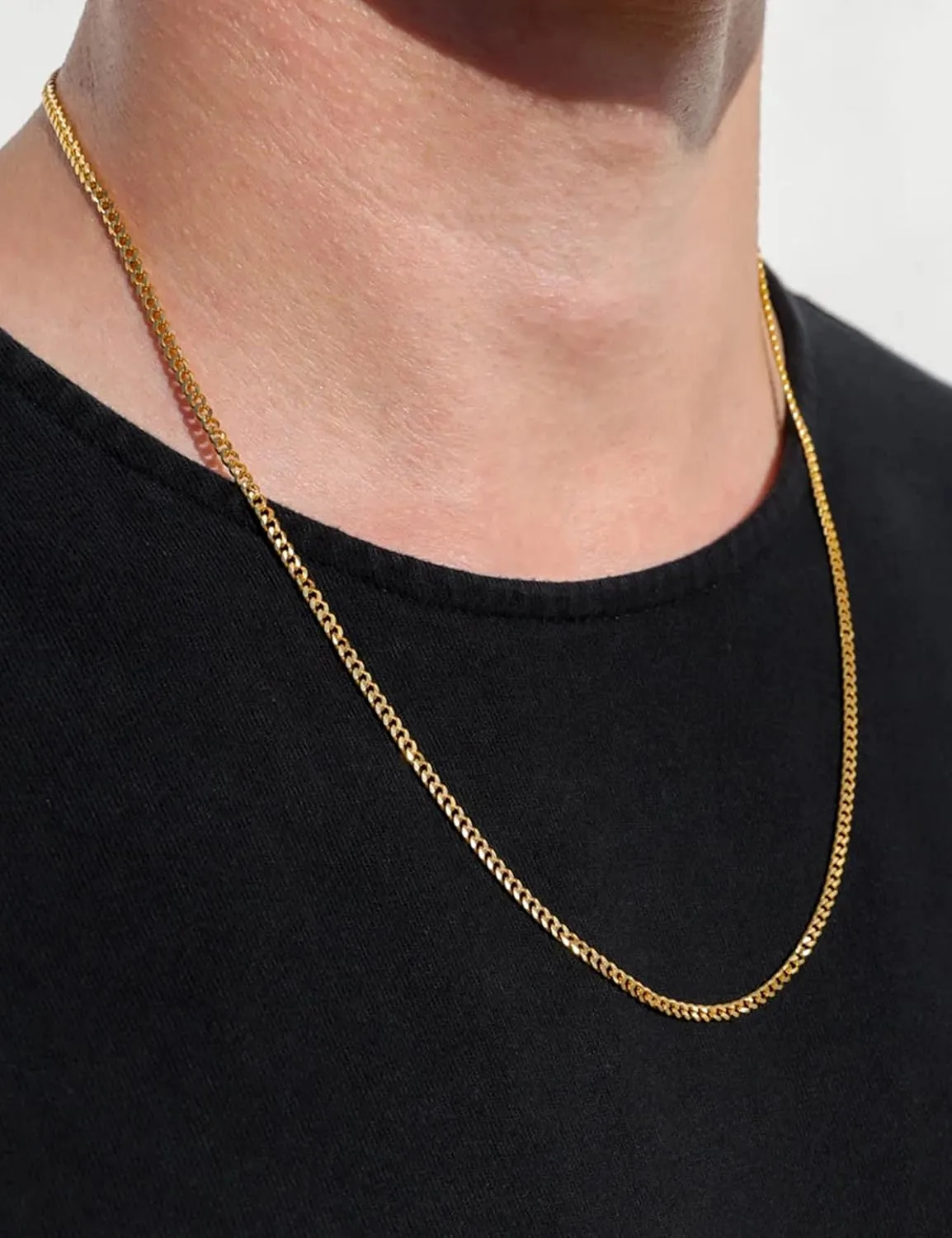 925 Sterling Silver Cuban Chain Lobster Clasp 3mm 4mm 5mm 18K Gold Cuban Link Curb Chain Necklace for Women Men Diamond Cut 16-30 Inches