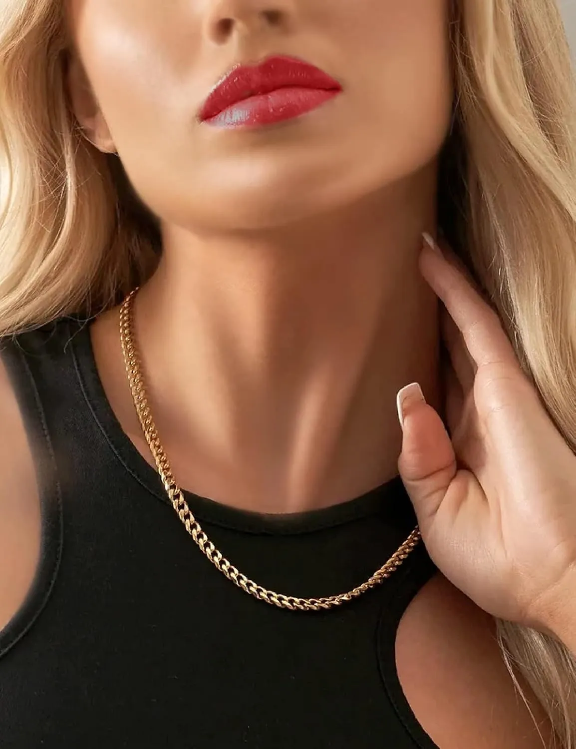 925 Sterling Silver Cuban Chain Lobster Clasp 3mm 4mm 5mm 18K Gold Cuban Link Curb Chain Necklace for Women Men Diamond Cut 16-30 Inches