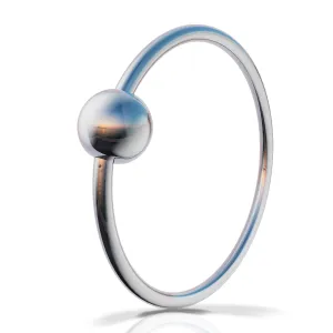 925 Sterling Silver Small Ball Bead Cartilage Earrings -20 Gauge Nose Hoop Handmade Jewelry, 7mm Helix Tragus Ring Lip Nose Body Piercing for Women Men Girls