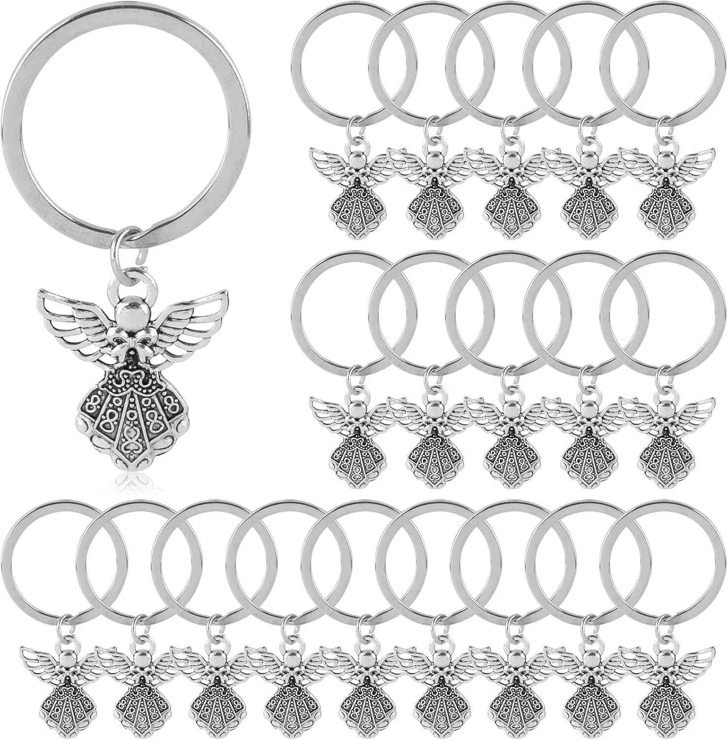 AUEAR, Guardian Angel Charms Pendant Keychain Key Ring