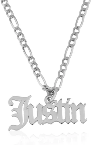 Beleco Sterling Silver 925 or 18k Gold Plated Custom Name Necklace - Personalized & Customized Any Name or Word