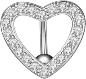 BESTYASH Cute Belly Button Piercing Silver Navel Rings for Women Elegance Jewelry