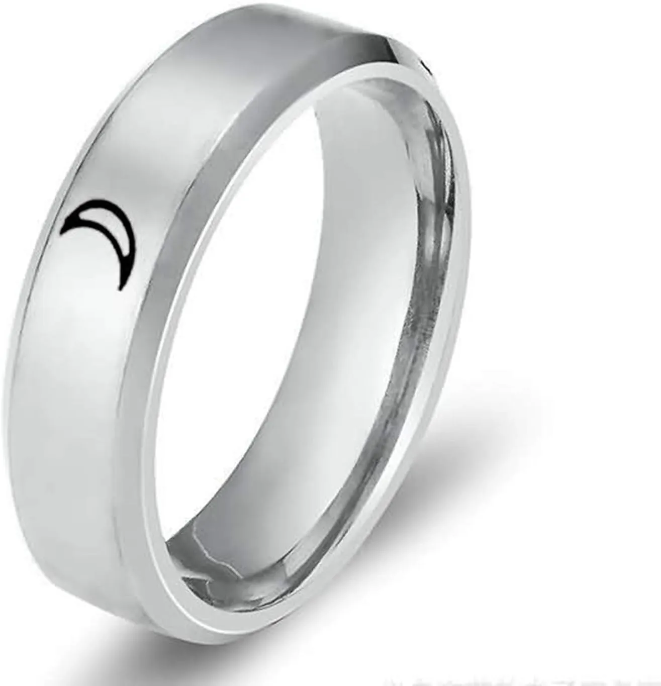 Beydodo Engagement Rings His and Hers Sets Stainless Steel Rings Promise Engraved Moon and Sun Pattern Size 5-13