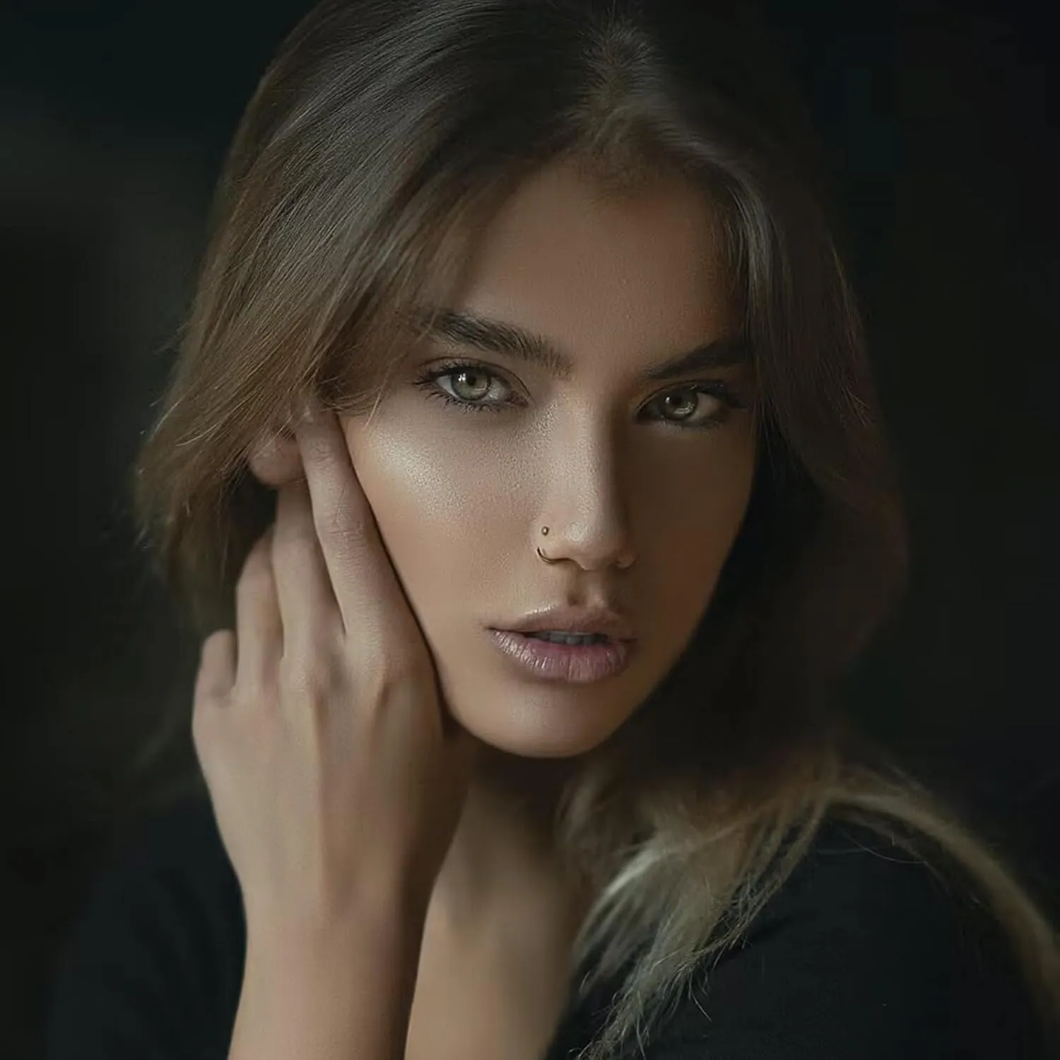 BLISI 8PCS Titanium Nose Rings Set 18K Gold Plated 18G/20G C-Shaped Cute Half Hoops - 8mm 10mm Nose Rings Hoops for Women & Men, Hypoallergenic Fake Nose Ring in Silver Gold Black Rose Gold Pink Rainbow Blue Green