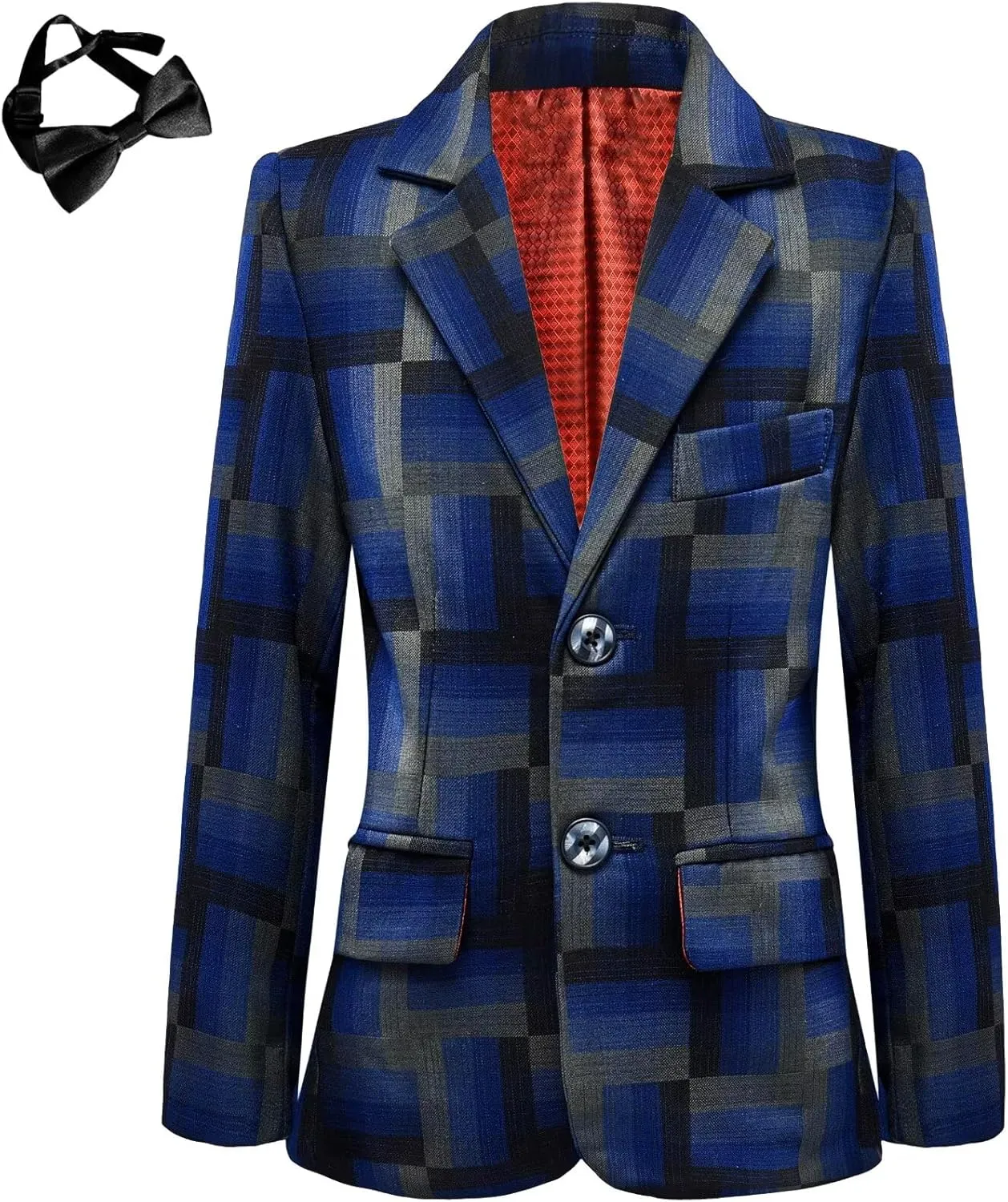 Boys Blazer Coat Slim Fit Jacket Formal Embroidery Suit Blazer for Kids Sport Coat Ring Bearer Outfit