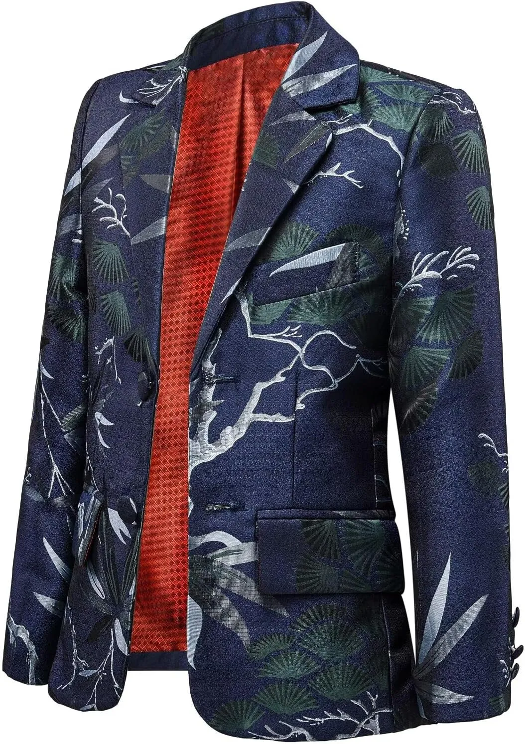 Boys Blazer Coat Slim Fit Jacket Formal Embroidery Suit Blazer for Kids Sport Coat Ring Bearer Outfit