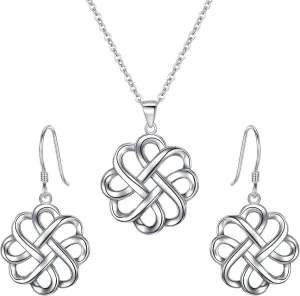 BriLove Gifts for Mom Women 925 Sterling Silver Endless Love Vintage Irish Celtic Knot Jewelery for Daily Wear/Mothers Day/Valentines Day/Birthday/Christmas/Anniversary