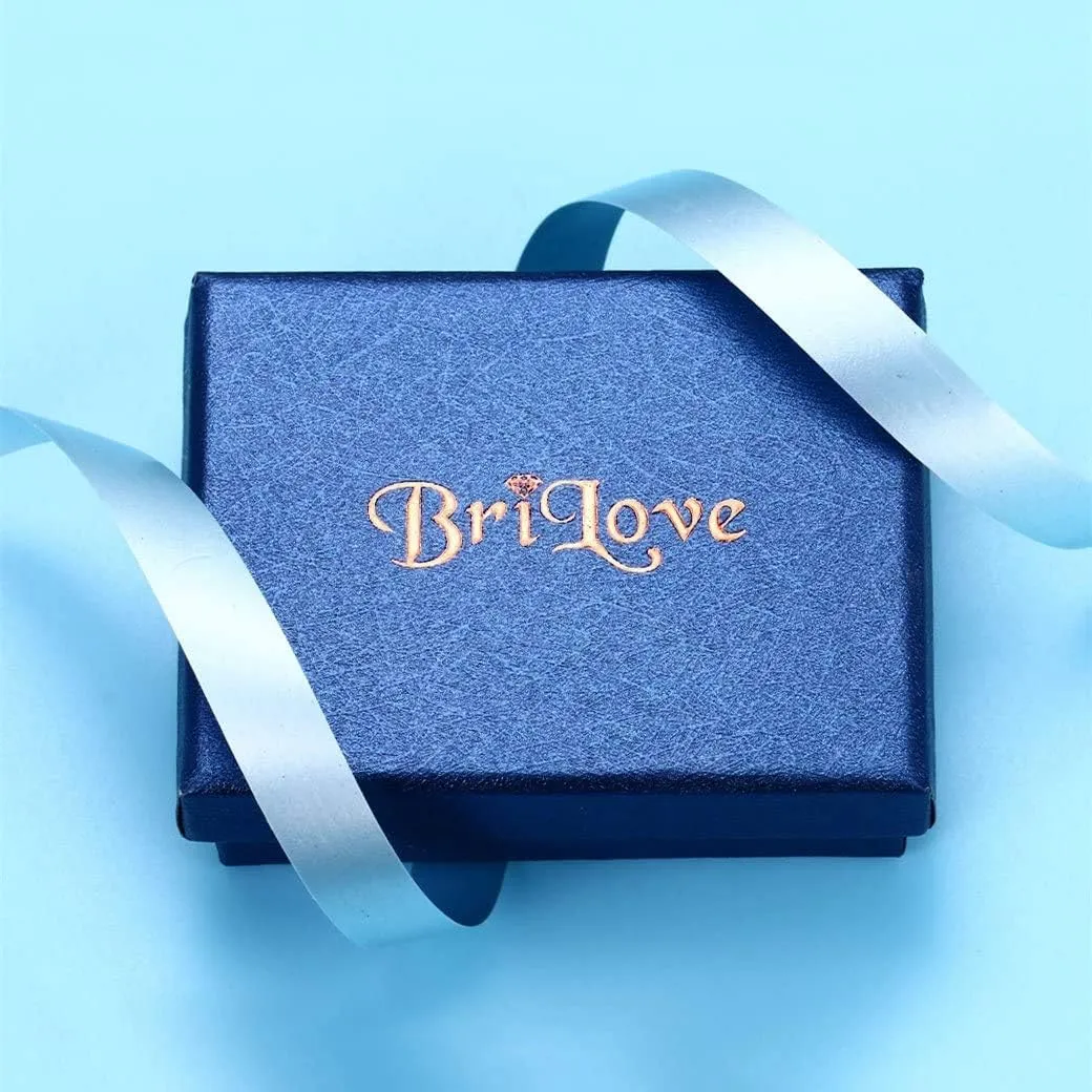 BriLove Women's Fashion Crystal Teardrop Oval Stud Earrings for Paryt Prom
