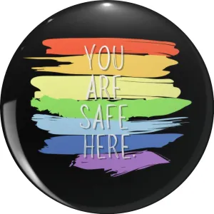 Classic You Are Safe Here Lapel Pin Cute Brooch Pins Badges