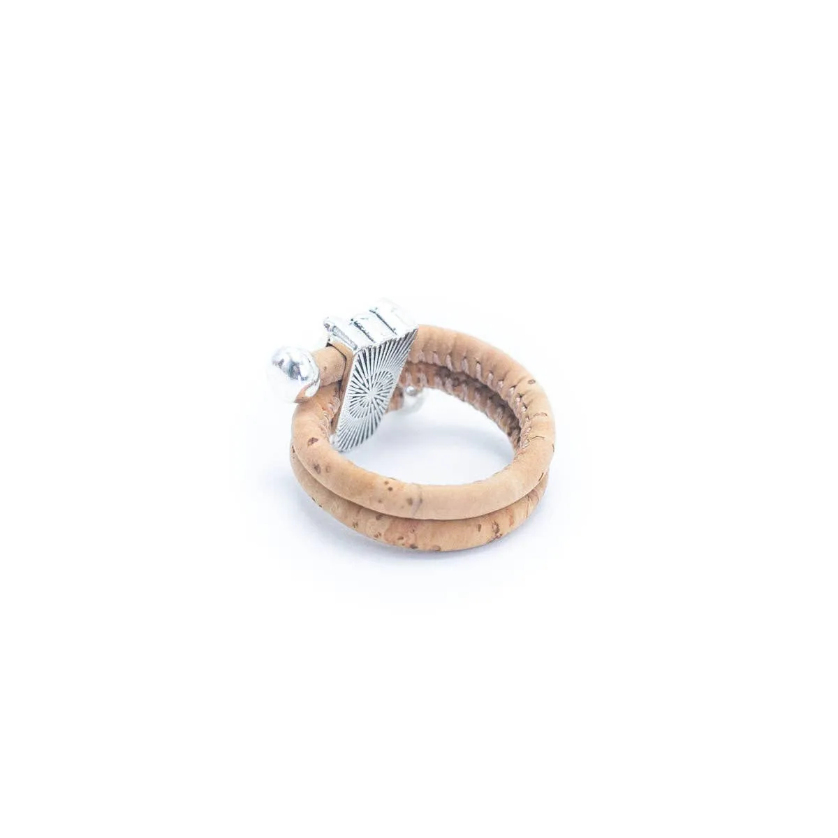 Colorful owl ring handmade  Cork Rings  R-023-MIX-10