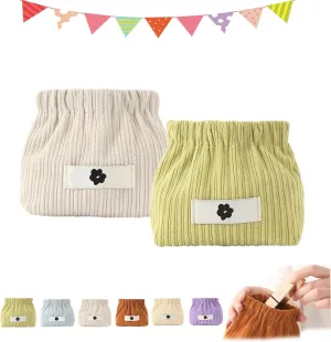 Corduroy Elastic Hair Tie Organizer, Portable Travel Corduroy Elastic Storage Bag, Corduroy Elastic Storage Bag, Corduroy Popper Organizer, Corduroy Lipstick Bag, Hair Accessories Organizer (A*2)