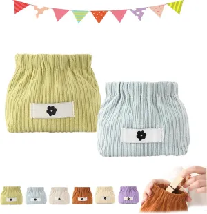 Corduroy Elastic Hair Tie Organizer, Portable Travel Corduroy Elastic Storage Bag, Corduroy Elastic Storage Bag, Corduroy Popper Organizer, Corduroy Lipstick Bag, Hair Accessories Organizer (C*2)