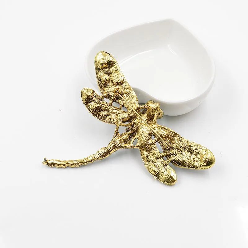 Crystal Vintage Dragonfly Brooch