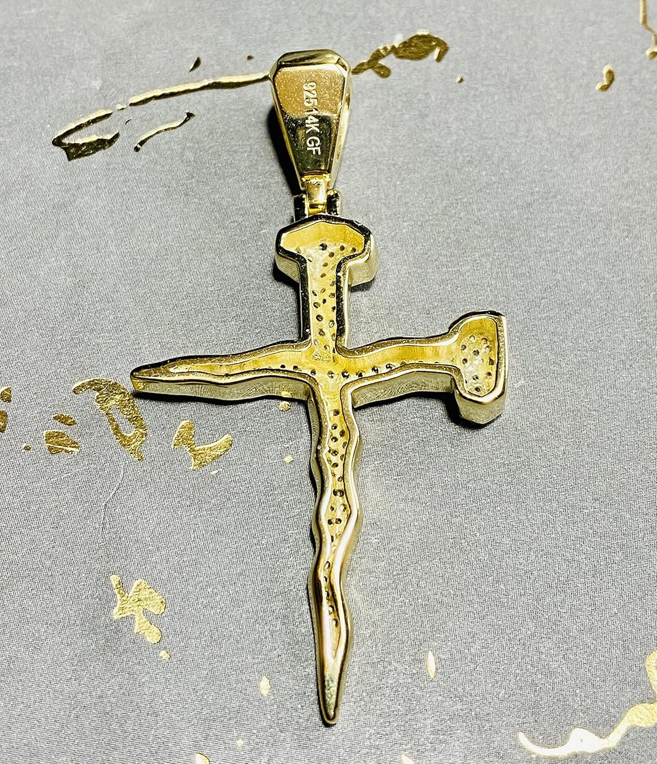 Custom Iced Cross Jesus Religious Pendant Men Women 925 Silver Italy Gold Finish Iced Silver Charm Ice Out Pendant Stainless Steel Real 3 mm Rope Chain, Christina Jesus Christ Jewelry, Iced Pendant