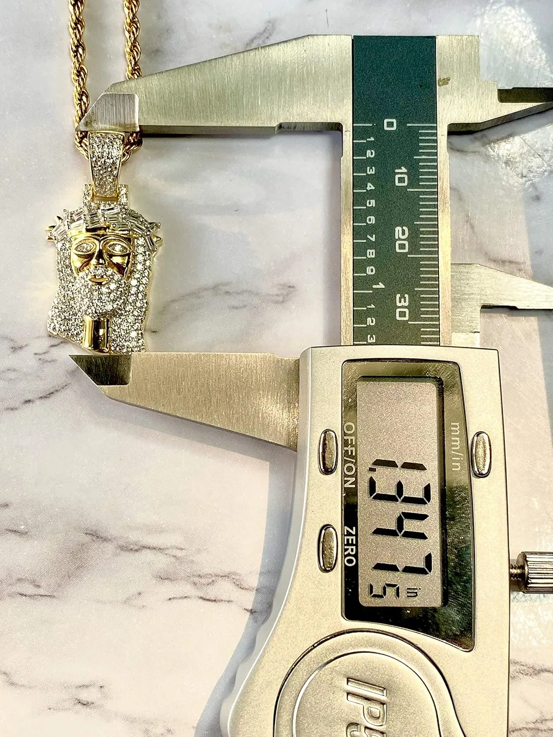Custom JESUS PEACE Men Women 925 Italy Gold Finish Iced Silver Charm Ice Out Pendant Stainless Steel Real 3 mm Rope Chain, Mans Jewelry, Iced Pendant, Rope Necklace 16"- 24"
