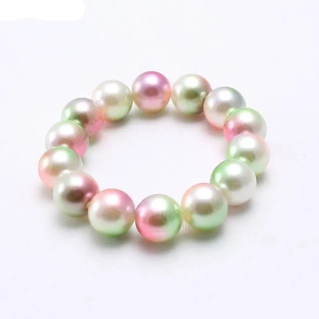 Cute Baby Girls Pearl Beads Bracelets