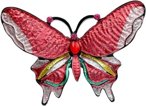 Cute Rhinestone Butterfly Animal Brooches Female Crystal Insect Enamel Pin Charm Women Clothes Brooches Jewelry Enamel Pin Butterfly Brooches for Women Wedding Dress Party Jewelry Gift