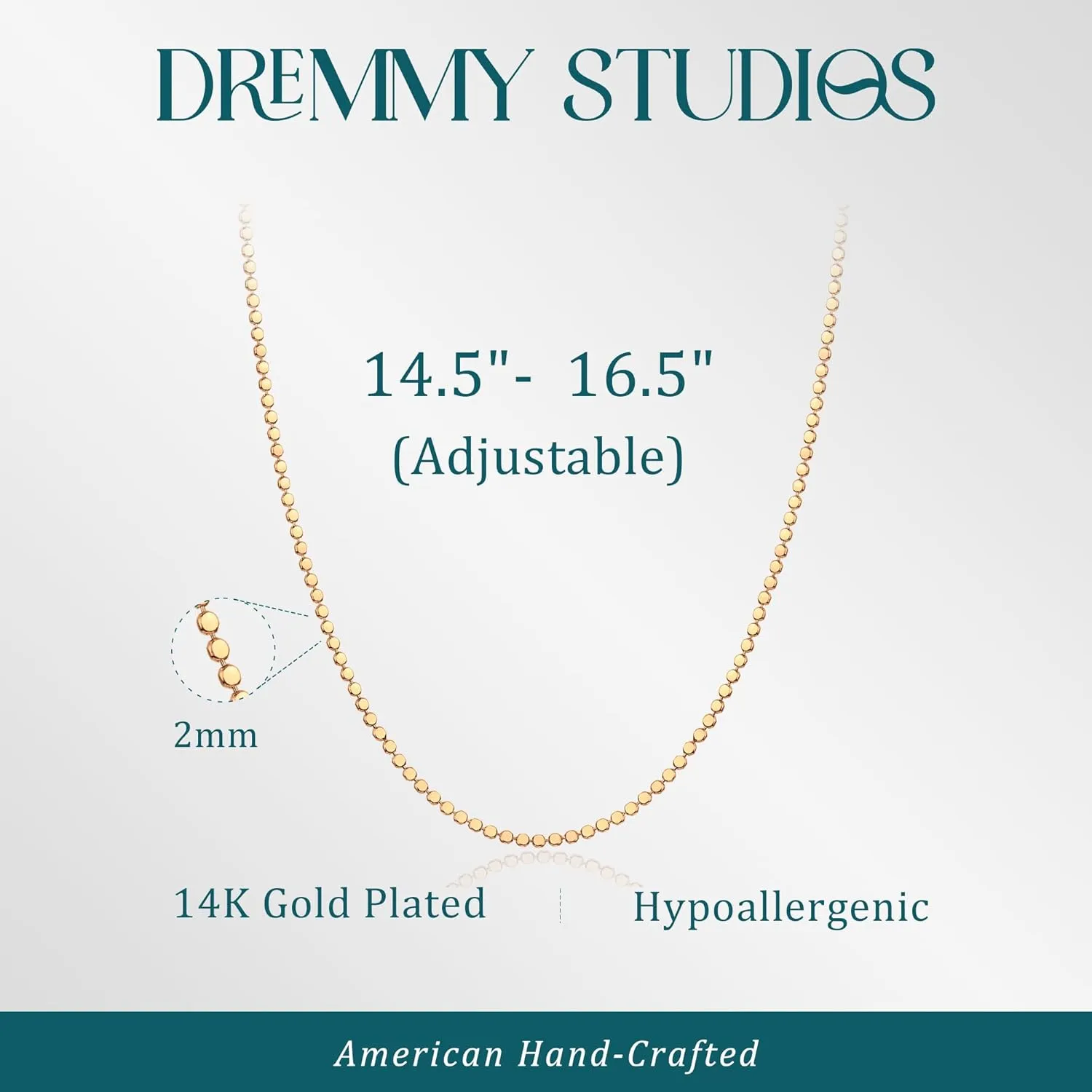 Dremmy Studios Dainty Gold Choker Necklace for Women 14K Gold Plated Coin Disc Figaro Layered Beaded Flat Mariner Sideways Cross Wishbone Link Clavicle Necklaces